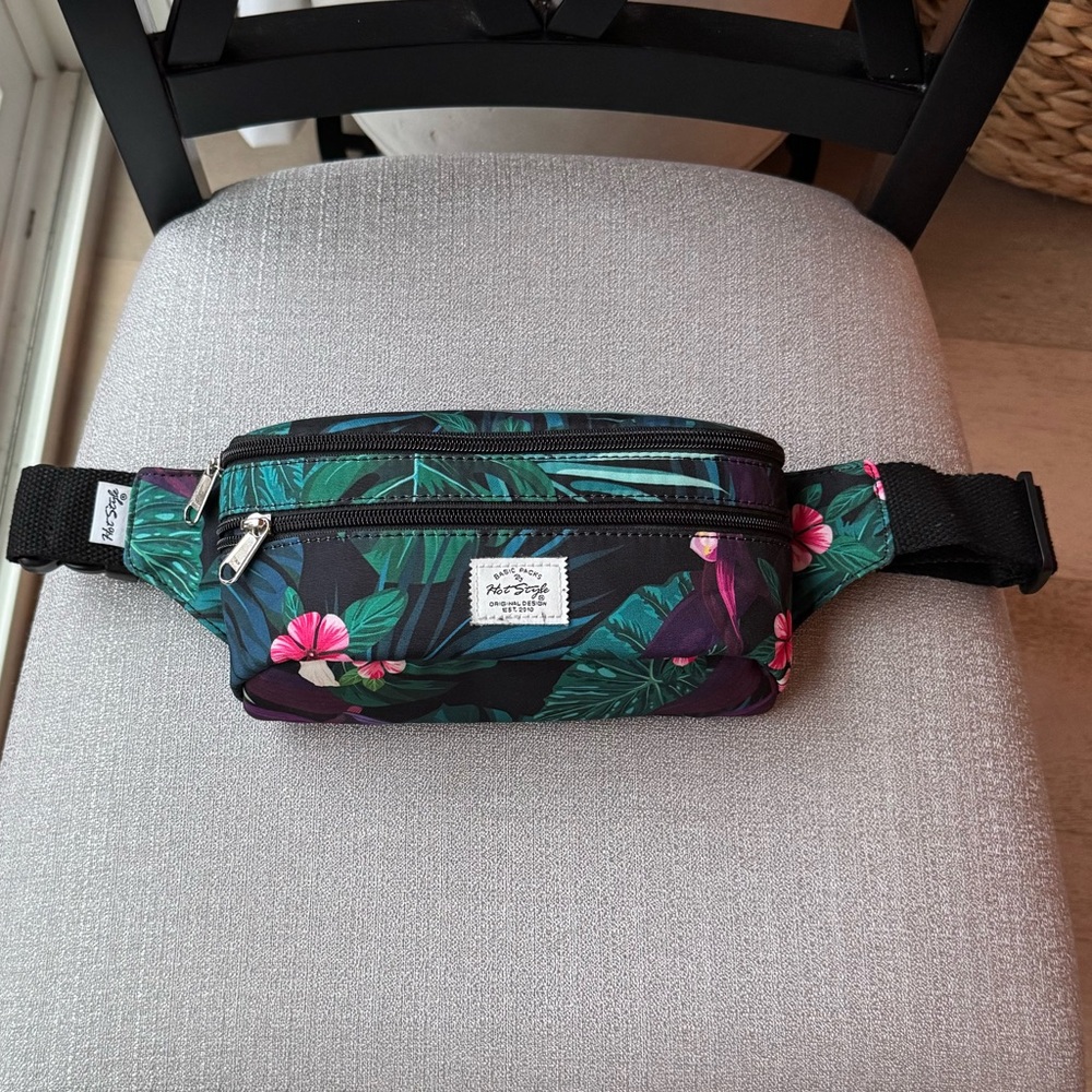 Basic Packs by Hot Style Tropical Print Waist Bum Fanny Bag - Picture 1 of 4